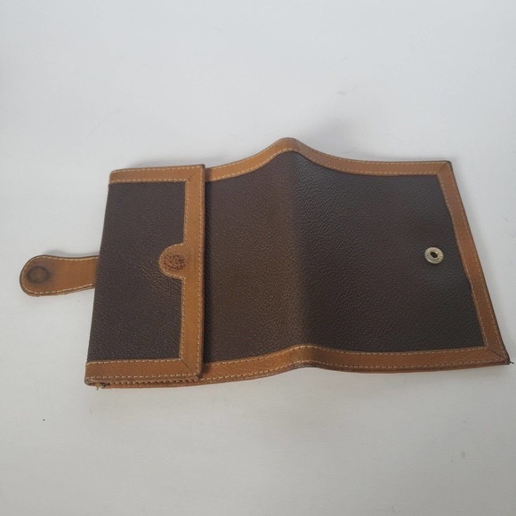 Trussardi Vintage Leather Wallet Medium Bifold Brown Card Bill Holder Rustic - Picture 6 of 11